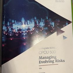 CPCU 500 Managing Evolving Risks