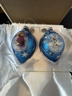 Disney Frozen Heirloom Glass Ornament Collections / Bradford Exchange 2 Pack Qty6 Boxes