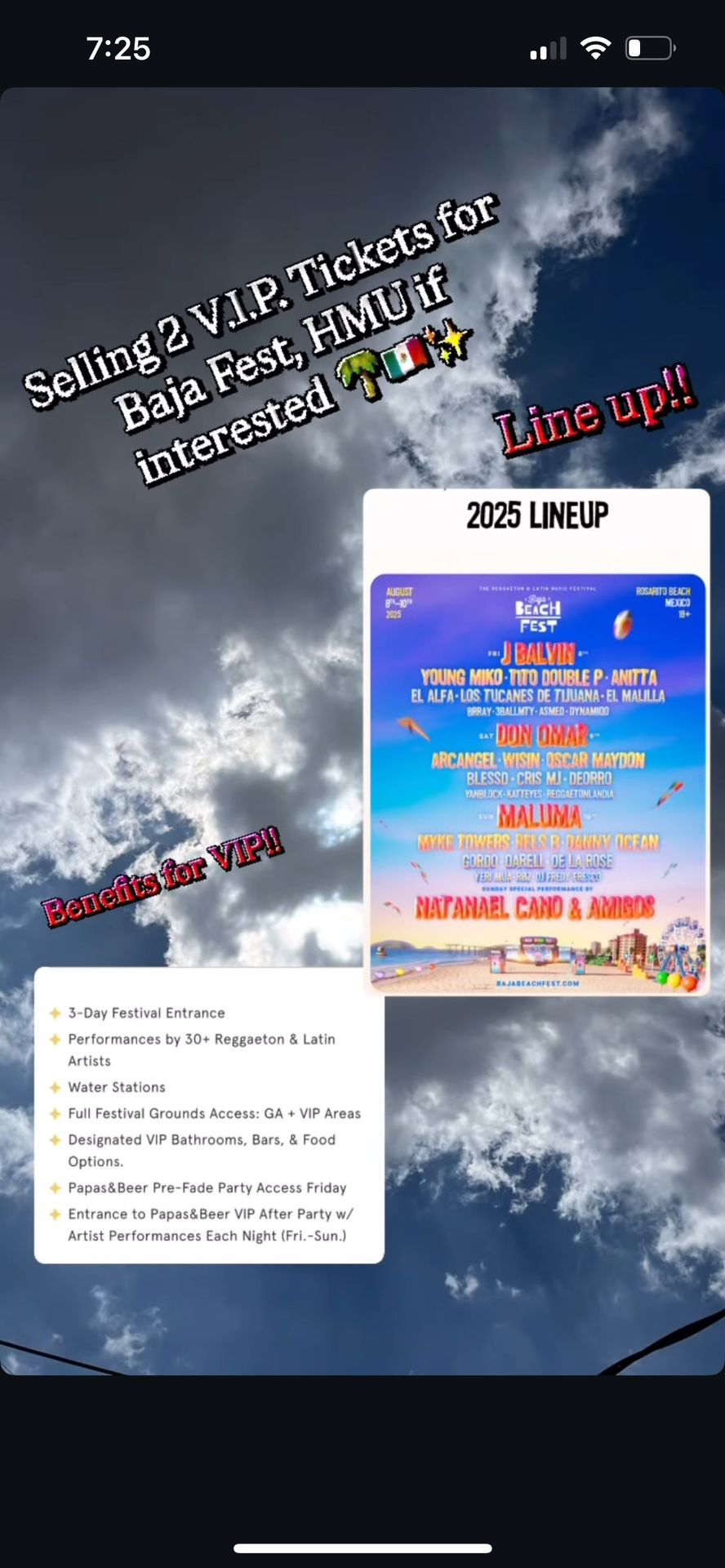 Baja Beach Fest 2025 Tickets VIP