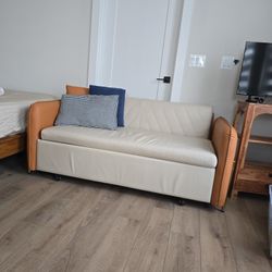 Faux LEATHER sleeper SOFA bed 
