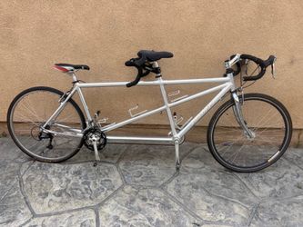 Santana Tamden road bike all chrome aluminum 27 speed size 58cm  on front and 51cm back asking $400