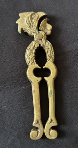 Vintage Brass Rooster Nutcracker 