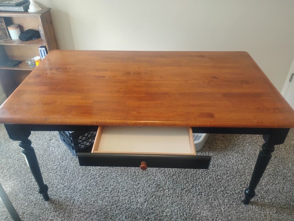 Solid Wood Table – 36” x 60”, 30” Tall – $100 (Firm)
