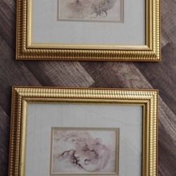 2 Gold Framed Pictures
