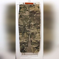 OCP Combat Trousers ACU Unisex Sz Medium Long Camo Ripstop Pants 