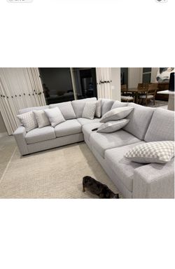 Light Gray L-Shaped Sectional Sofa