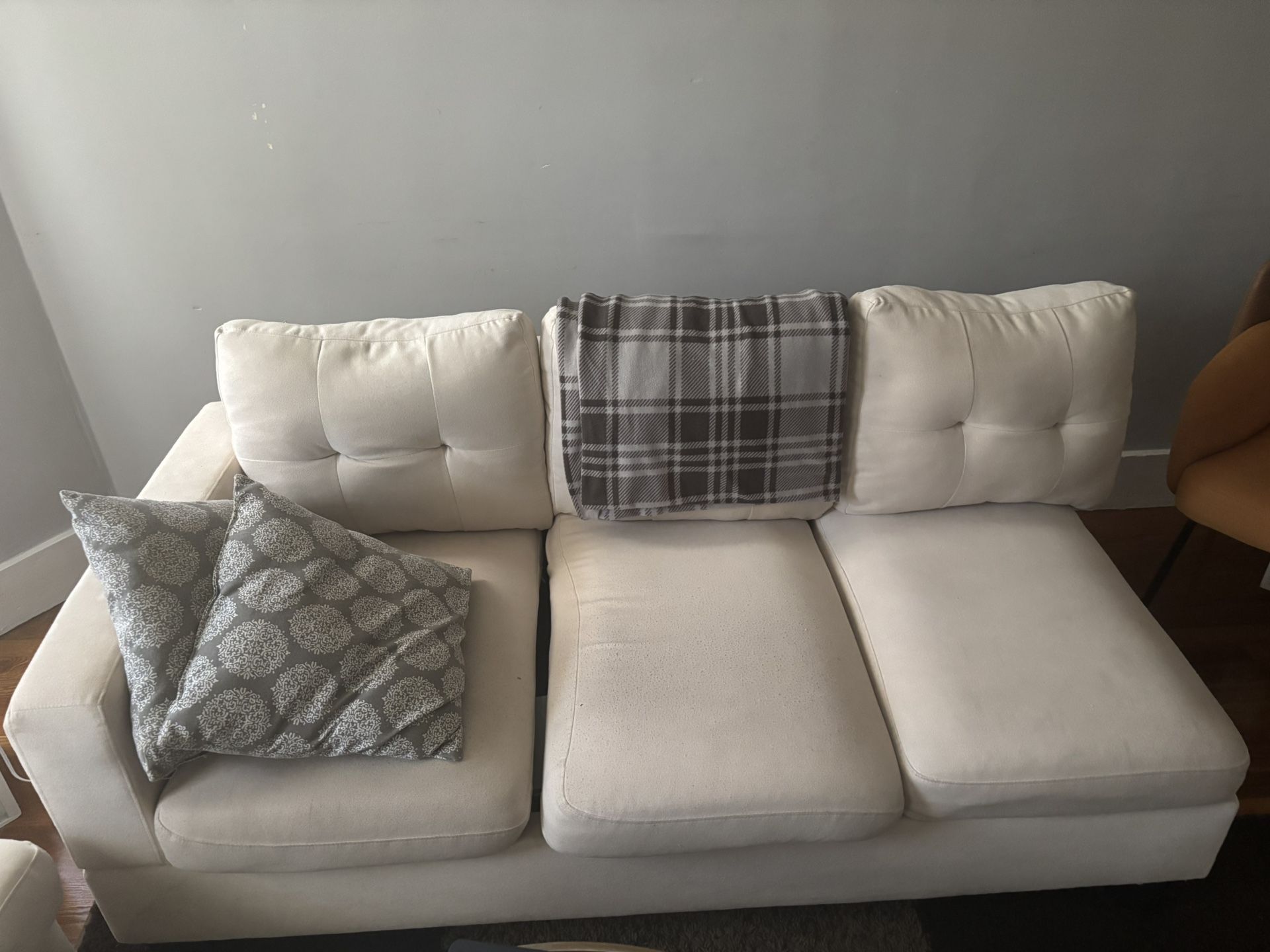 2 White Sofa (living Room Set)