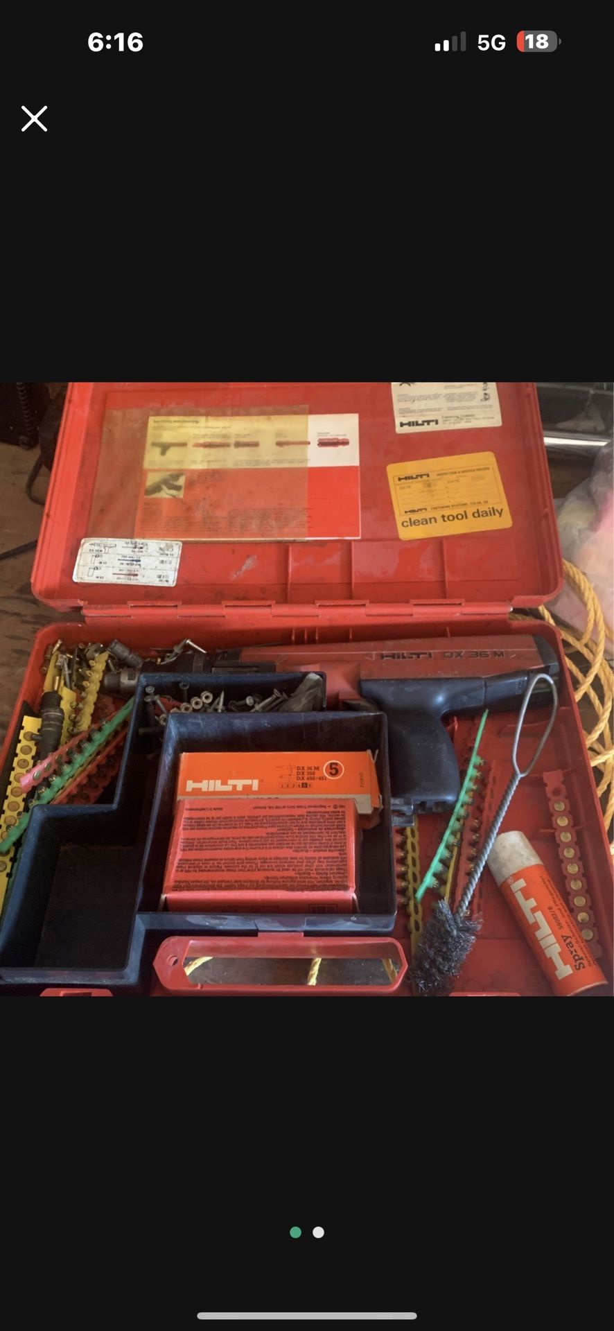 Hilti Dx36m Powder Actuated Nail Gun