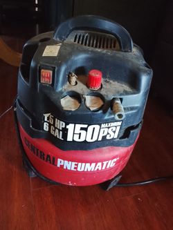 CENTRAL PNEUMATIC 6 gallon 1.5 HP 150 PSI Professional Air Compressor