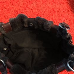 Purse 👜 Dark Brown Fur and Leather  $20