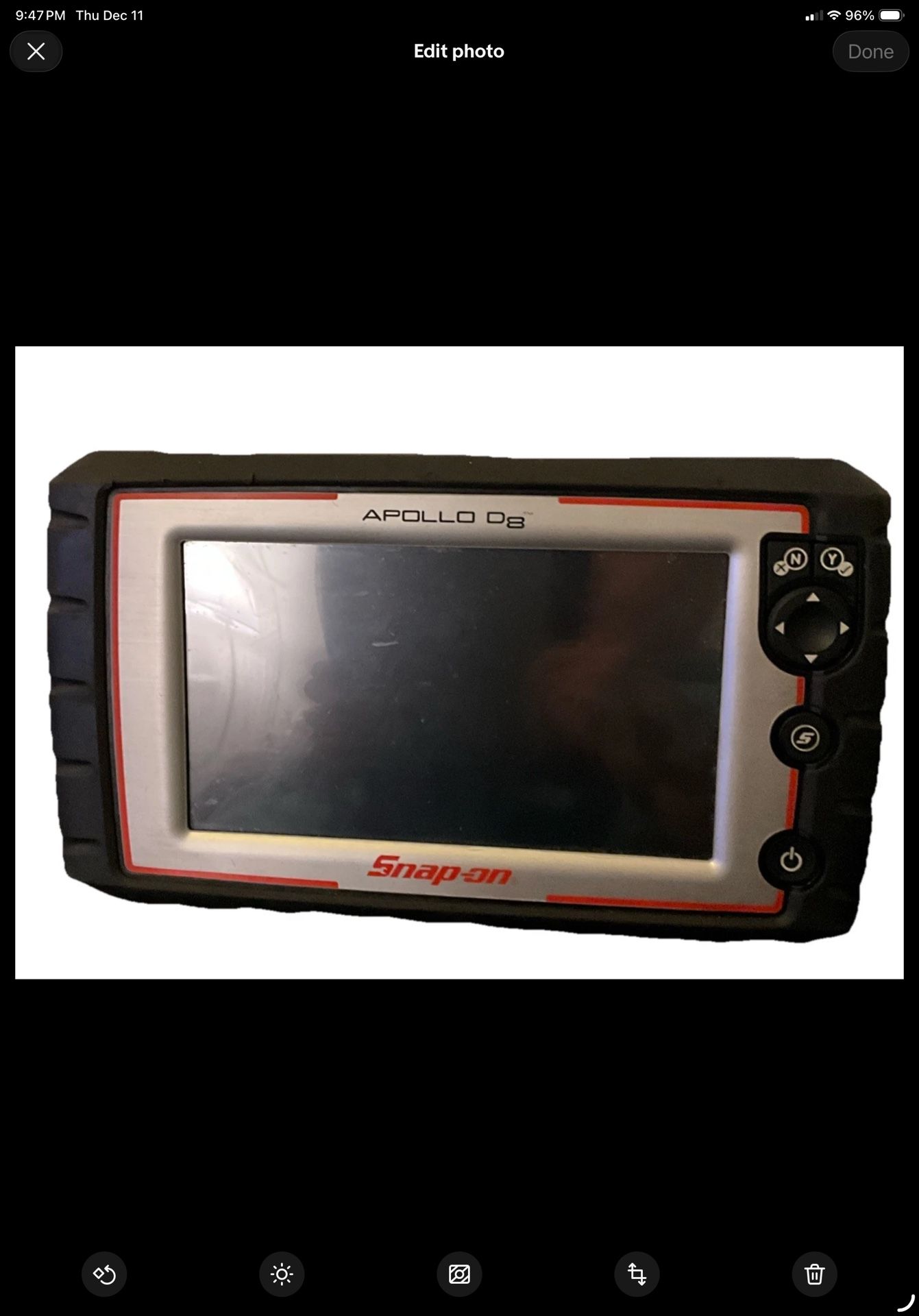 Snap On Apollo D8 Automotive Scan Tool with Obd/OBD2 Cord