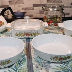 Vintage Corningware Spice Of Life Lot
