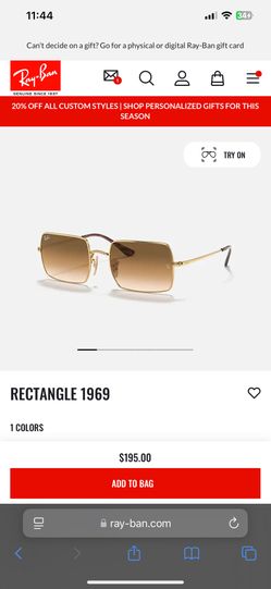 RayBan Rectangle 1969 Glasses