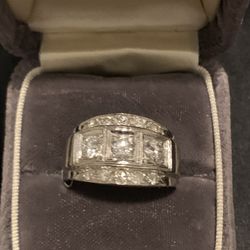  Men's White Gold  Diamond Ring