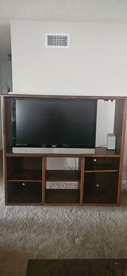 Large Solid Wood Entertainment Center