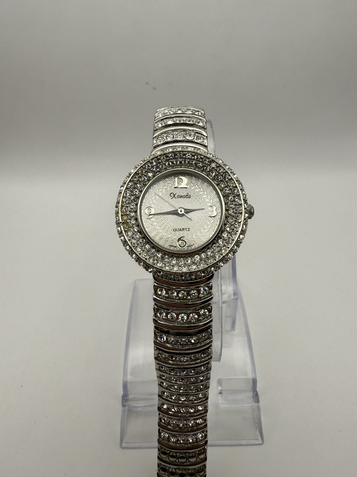 Xanadu Women’s Watch Silver Diamond Mineral Crystal (New Battery) Beautiful
