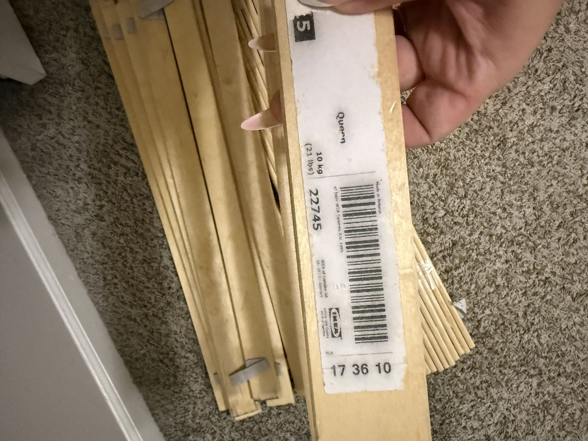IKEA wooden bed slats & metal base