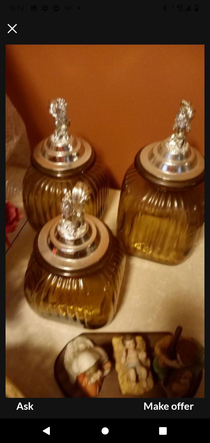 Vintage Glass Canisters 