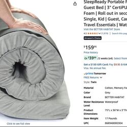 Foam mattress, Twin Brand New In Box 