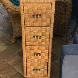 Rattan Wood Cabinet