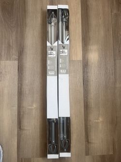 Double Curtain Rod Silver Fancy 28”-48”