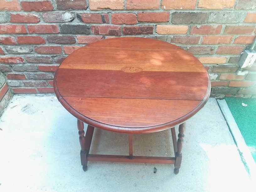 Antique Colonial Drop Leaf Table With Eagle Logo (OBO)