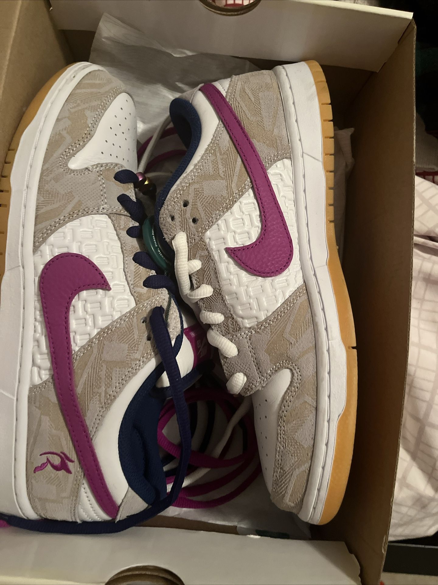 Nike Purple and White Dunks 