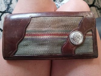 Vintage 3D Western Genuine Leather wallet