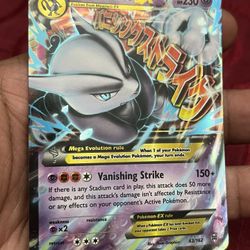 Pokemon TCG M Mewtwo EX 63/162 XY BREAKthrough Holo Rare LP 2015 card Nintendo