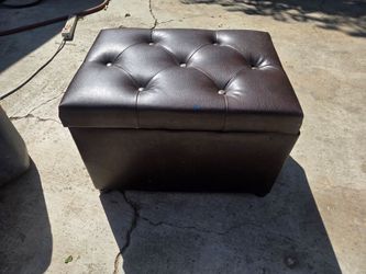 leather storage ottoman