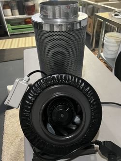 6” Inline Fan And Carbon Filter 