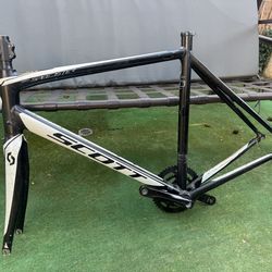 Scott Speedster Bike Frame And Fork With Shimano Crank Shaft Large Size Mens Bike