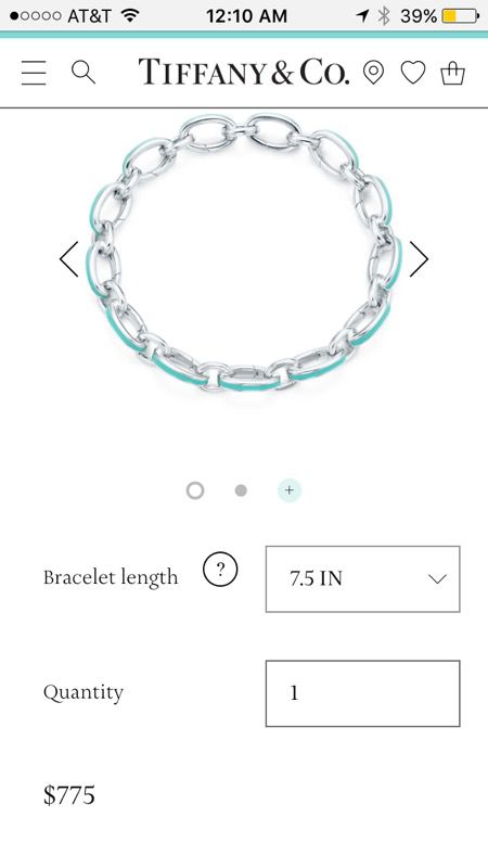 Tiffany & Co link charm bracelet