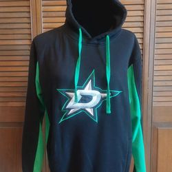🏒 Dallas Stars NHL Hockey Pullover Sweater (M) Medium Black/Green Fanatics 🏒