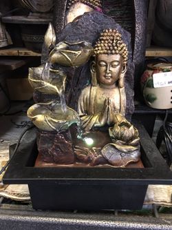 Buddha fountain 11" tall