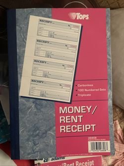 Receipt Booklet