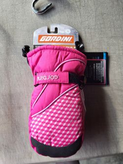 Gordini Toddler Girls Snow/Ski/ Cold Weather Mittens, Pink Cube Design, Size Youth L, Waterproof