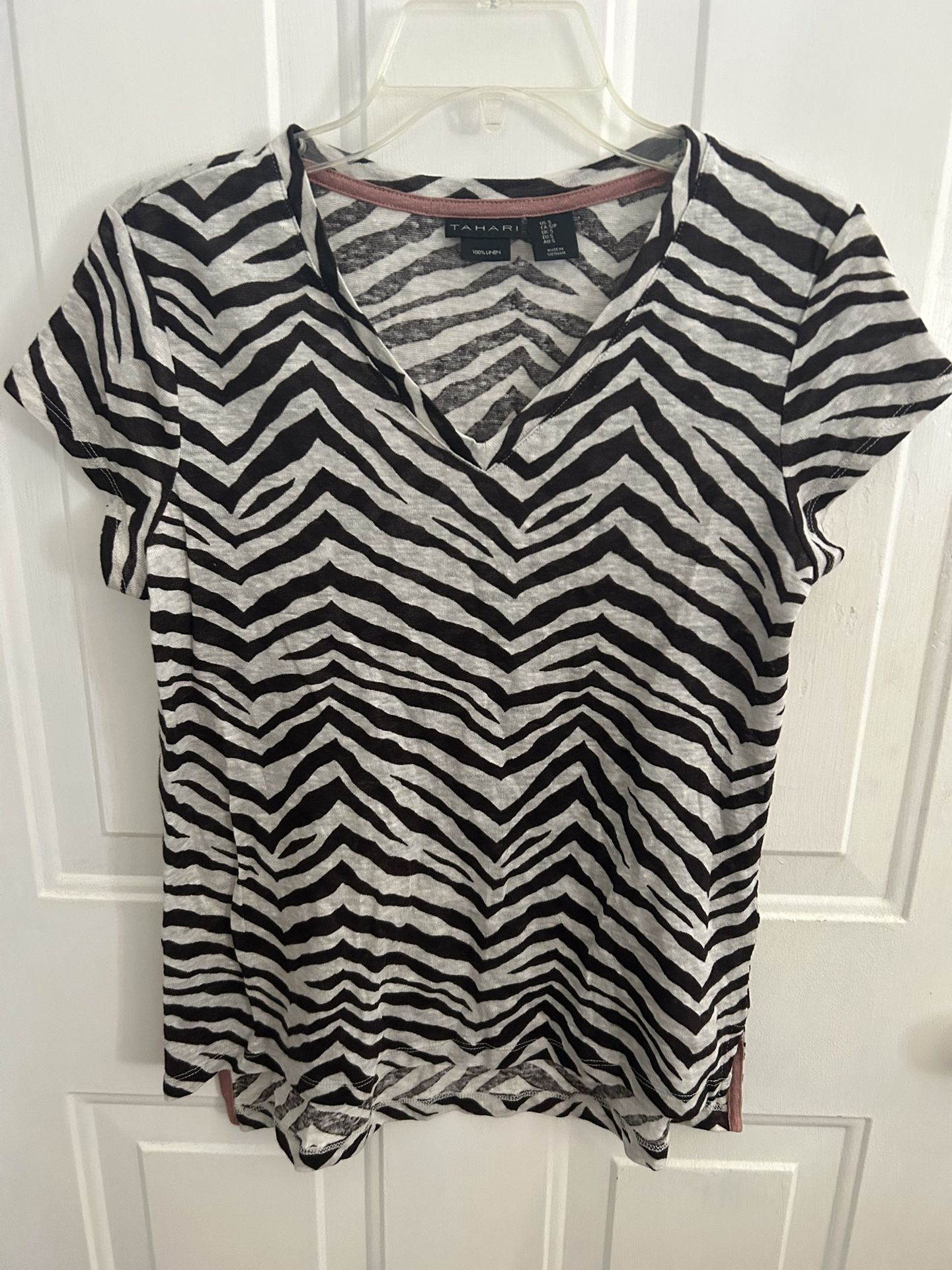 Zebra print women's t-shirt size small