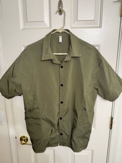 Men's 3XL Olive green button down shirt
