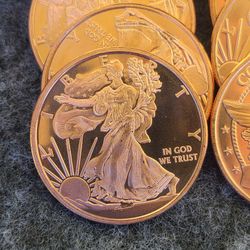(20) 1oz AVDP Copper American Eagle Coins 