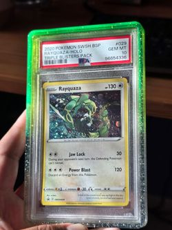 2020 PSA 10 Rayquaza Holo Pokemon Card SWSH029