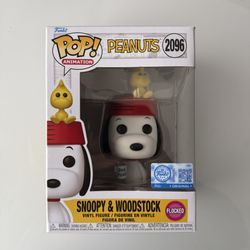 Funko pop snoopy and Woodstock flocked 2096 entertainment earth exclusive