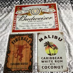 Tin Bar Signs