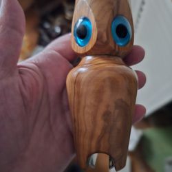 Vintage Teak Wooden Owl Bottle Opener