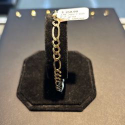 10k 9.2 Grams Fígaro Bracelet