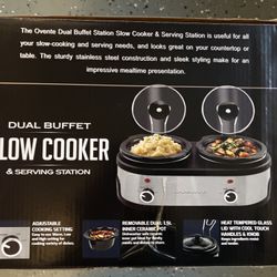 Dual Buffet Slow Cooker & Serving Station
