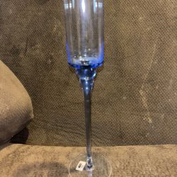Vintage Tall Glass Candle Holder