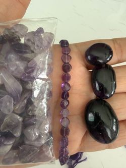 Lot of amethyst strand beads of jewelry making beading A6