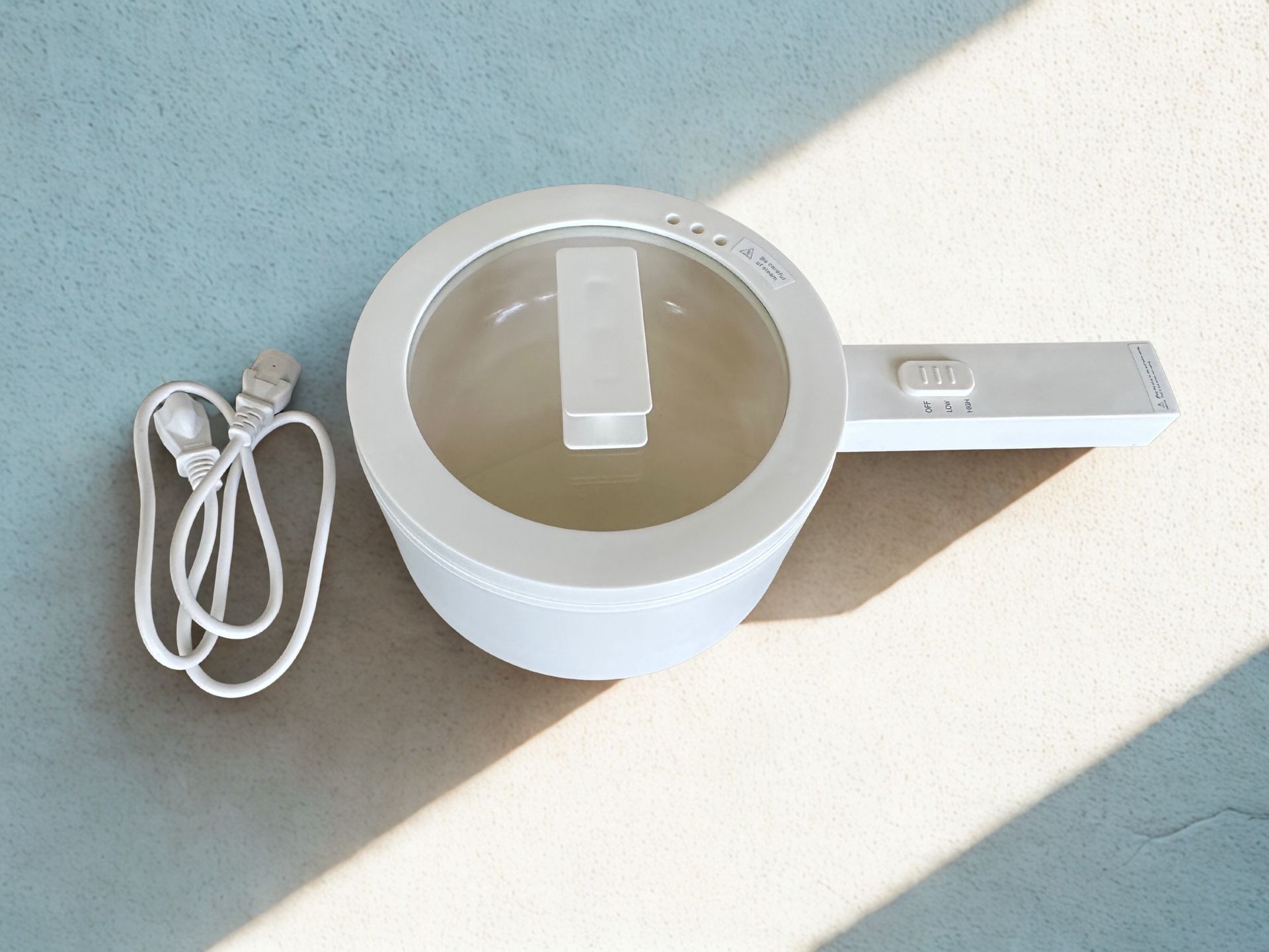 Hot Pot Electric, 1.5L Ceramic Glaze Non-stick Mini Electric Pot, Portable Electric Hot Pot