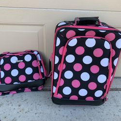 Girl’s Rolling Soft-sided Expandable 2 Pc Luggage Set